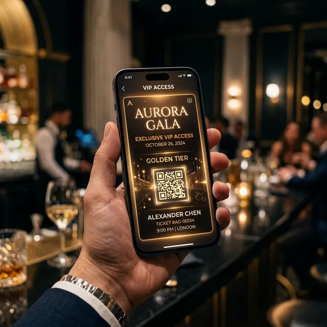 Midnight Aurora invitation design